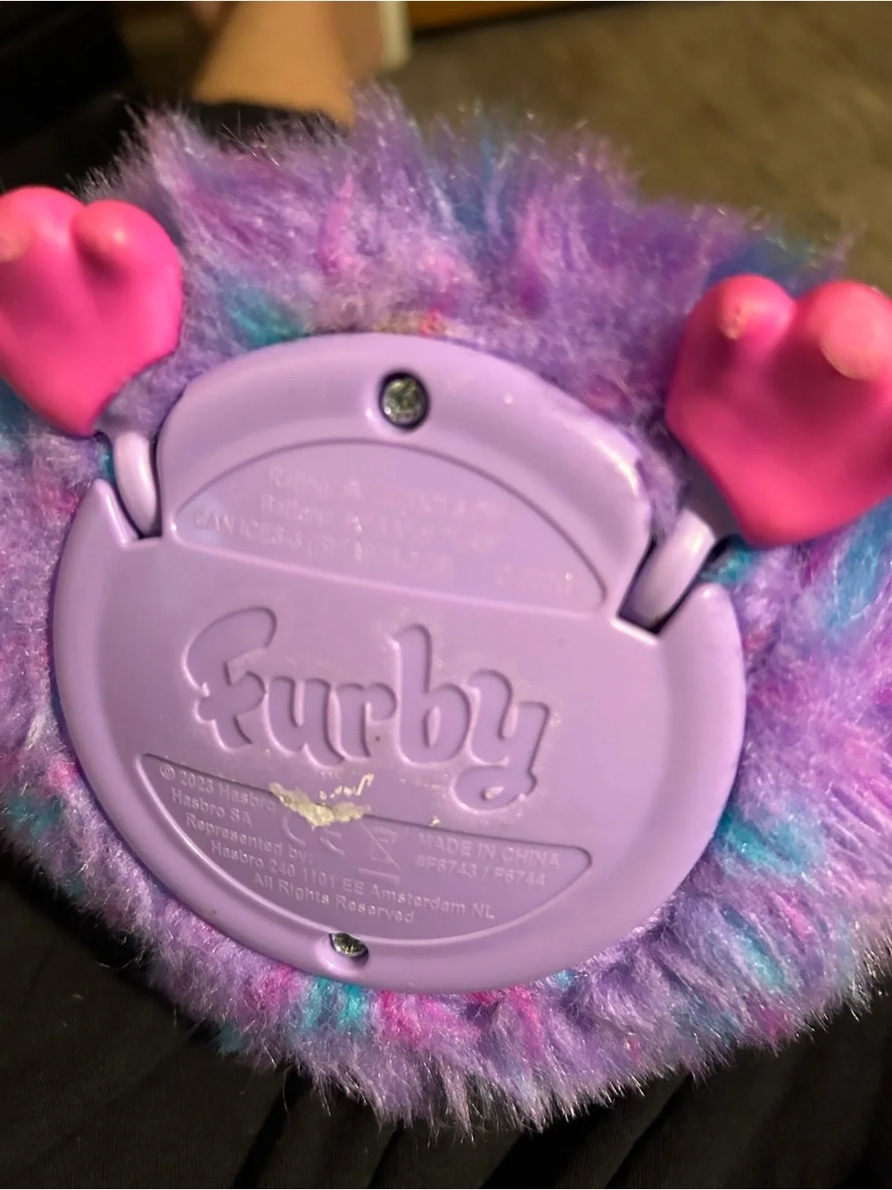 Hasbro Purple Pink Plush LED-Ear Fur Toy
